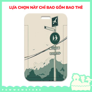 [Sẵn VN] Bao Đựng Thẻ Nhân Viên Dọc Nhựa ABS Phong Cách Hoạ Tiết Ngoại Cảnh Đường Núi Abstract Thú Vị