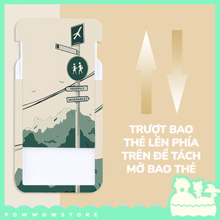 [Sẵn VN] Bao Đựng Thẻ Nhân Viên Dọc Nhựa ABS Phong Cách Hoạ Tiết Ngoại Cảnh Đường Núi Abstract Thú Vị