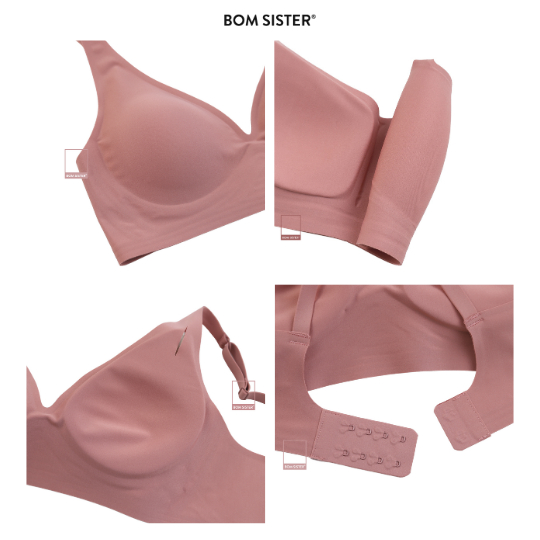 Ảnh Áo lót nữ su, áo ngực không gọng mút mỏng thoải mái màu trơn dây áo liền siêu êm BOM SISTER MU0320 2