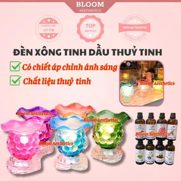 Đèn xông tinh dầu thuỷ tinh cường lực | Đèn xông tinh dầu hình quả dứa | Máy xông tinh dầu phòng ngủ, đuổi muỗi