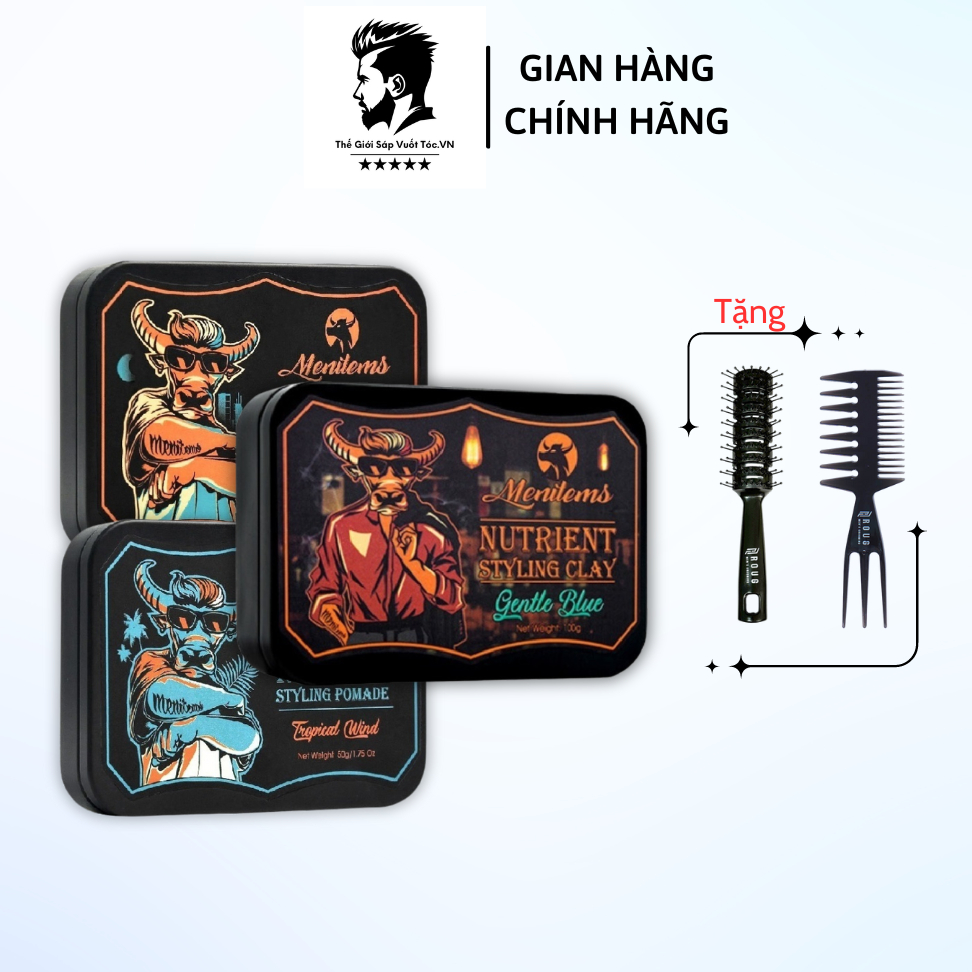 Sáp Vuốt Tóc Menitems Pomade - Giữ Nếp Tóc Tự Nhiên Lên Đến 10 Giờ ...