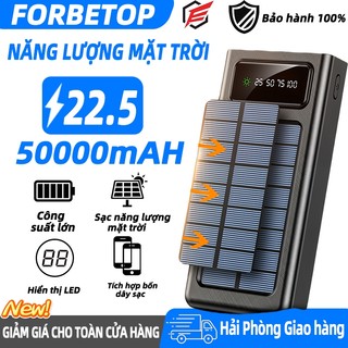 Pin dự phòng năng lượng mặt trời 50000mAh tích hợp bên ngoài với đầu ra kép 4 dây USB ngân hàng điện ngoài trời