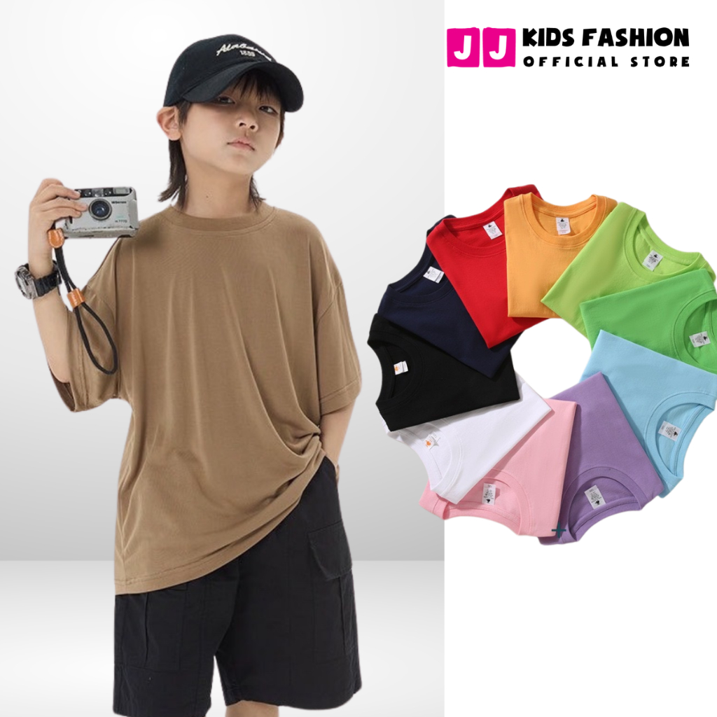 Áo thun ngắn tay mùa hè cho bé trai, bé gái in hình năng động, cổ tròn full size  | JJ Kids Fashion
