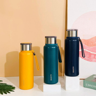 Bình giữ nhiệt 1500ml inox 304, bình nước quai xách tiện lợi, vỏ nhám có đầu lọc pha trà giữ nóng, lạnh