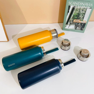 Bình giữ nhiệt 1500ml inox 304, bình nước quai xách tiện lợi, vỏ nhám có đầu lọc pha trà giữ nóng, lạnh