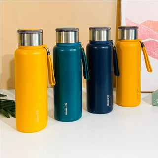 Bình giữ nhiệt 1500ml inox 304, bình nước quai xách tiện lợi, vỏ nhám có đầu lọc pha trà giữ nóng, lạnh
