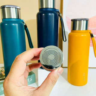 Bình giữ nhiệt 1500ml inox 304, bình nước quai xách tiện lợi, vỏ nhám có đầu lọc pha trà giữ nóng, lạnh