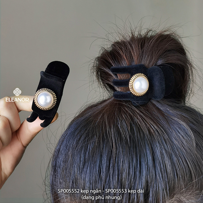 Kẹp tóc nữ Eleanor Accessories họa tiết hình tròn kẹp càng cua basic phụ kiện tóc 5552