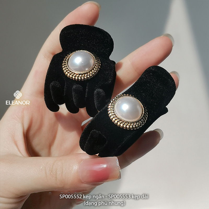 Kẹp tóc nữ Eleanor Accessories họa tiết hình tròn kẹp càng cua basic phụ kiện tóc 5552