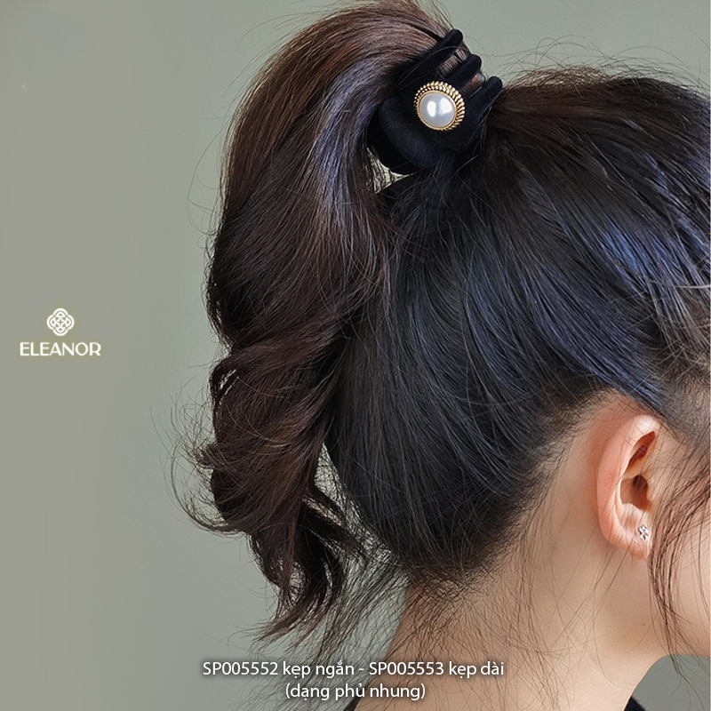 Kẹp tóc nữ Eleanor Accessories họa tiết hình tròn kẹp càng cua basic phụ kiện tóc 5552