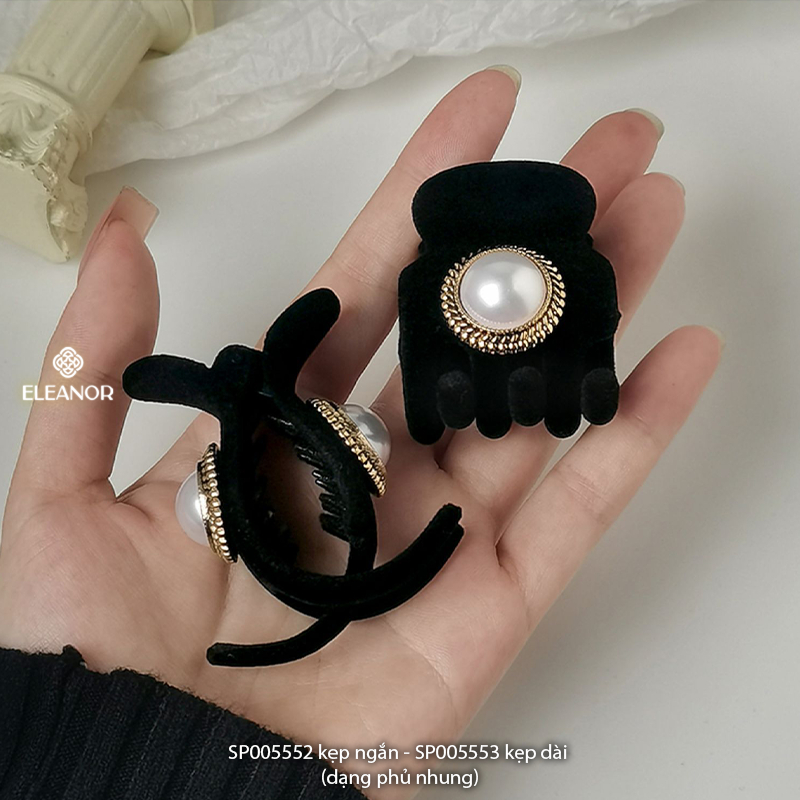 Kẹp tóc nữ Eleanor Accessories họa tiết hình tròn kẹp càng cua basic phụ kiện tóc 5552