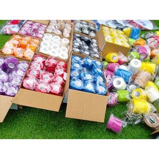 Hộp 24 cuộn băng keo thể thao 5cm x4.5m đá bóng cuốn cổ chân cổ tay cao su non vải tránh chấn thương