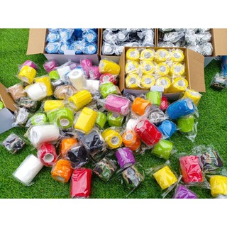 Hộp 24 cuộn băng keo thể thao 5cm x4.5m đá bóng cuốn cổ chân cổ tay cao su non vải tránh chấn thương