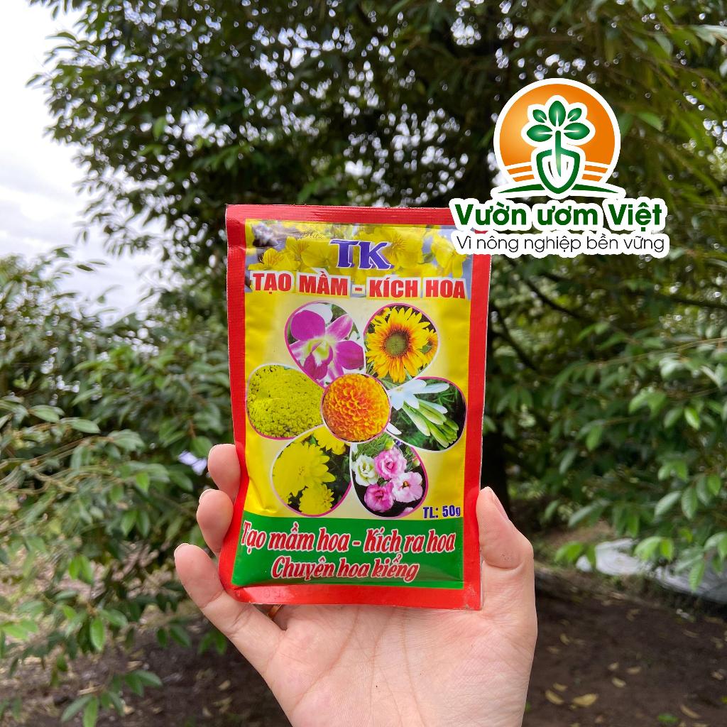 Phân bón TK. Tạo mầm kích hoa tạo nhiều mầm hoa, chống nghẹn nụ, hoa đẹp màu, lâu tàn, thơm ngát