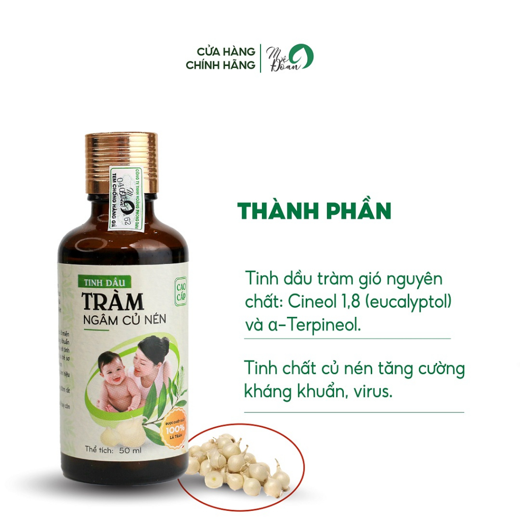 Ảnh Combo 2 chai tinh dầu tràm ngâm củ nén Mệ Đoan 50ml 2