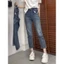 Quần jeans ống đứng, Quần bò ống đứng 2 cúc co giãn siêu đẹp phong cách LN