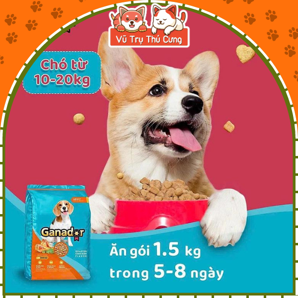 (3Kg Tặng 400g) Hạt Ganador Dành Cho Chó Trưởng Thành Vị Bò và Gà