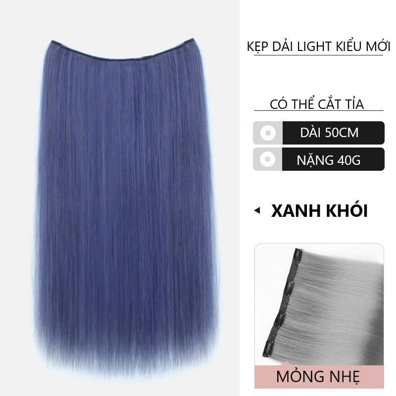 Tóc giả iAn, Tóc Giả Kẹp Mảnh Light Mỏng Cao Cấp,Phong Cách, Phá Cách, Bảnh Lĩnh