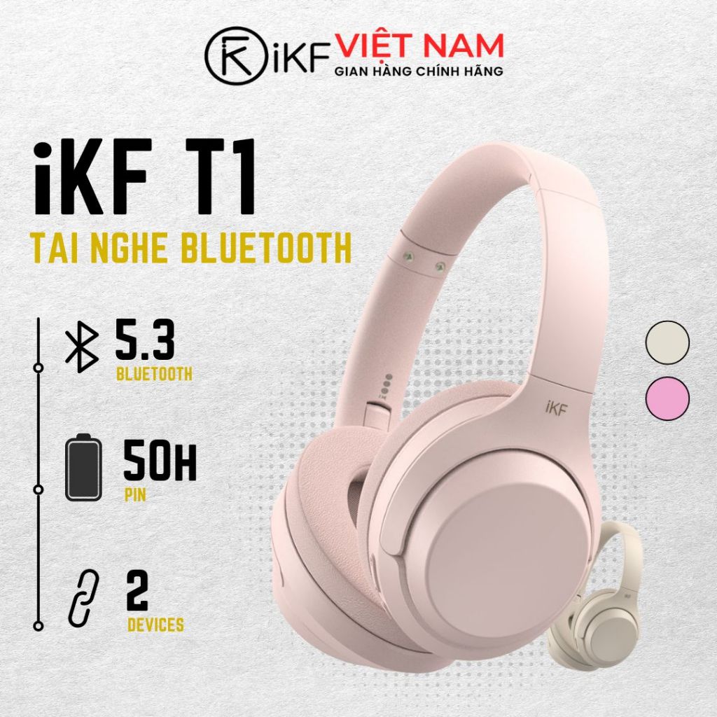 Tai nghe iKF T1, Âm bass mạnh mẽ, pin trâu 50H, kết nối 2 thiết bị - Bảo hành 12 tháng | BigBuy360 - bigbuy360.vn