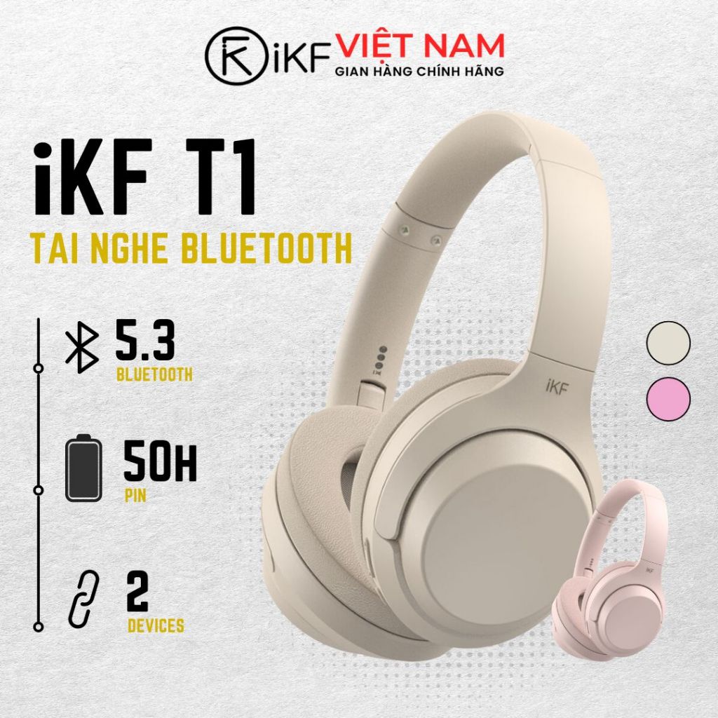 Tai nghe iKF T1, Âm bass mạnh mẽ, pin trâu 50H, kết nối 2 thiết bị - Bảo hành 12 tháng | BigBuy360 - bigbuy360.vn