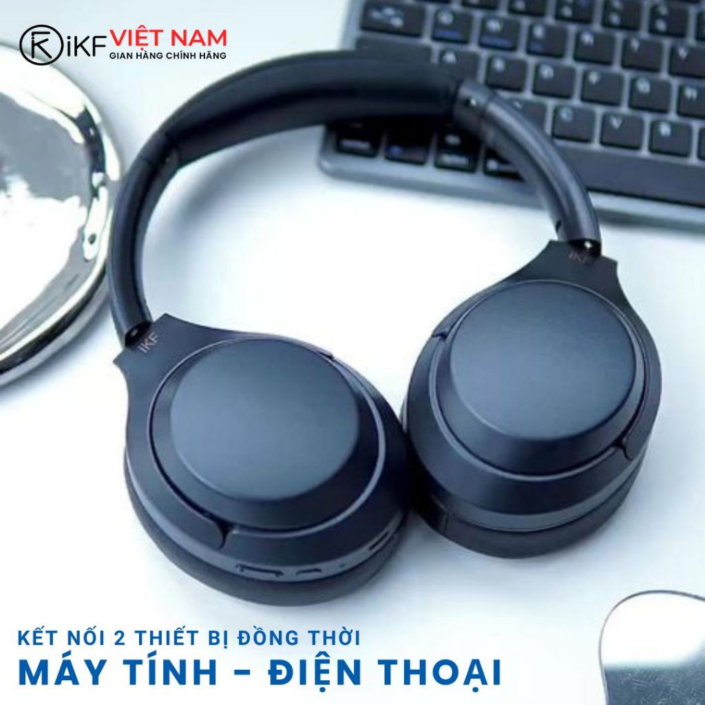 Tai nghe iKF T1, Âm bass mạnh mẽ, pin trâu 50H, kết nối 2 thiết bị - Bảo hành 12 tháng | BigBuy360 - bigbuy360.vn