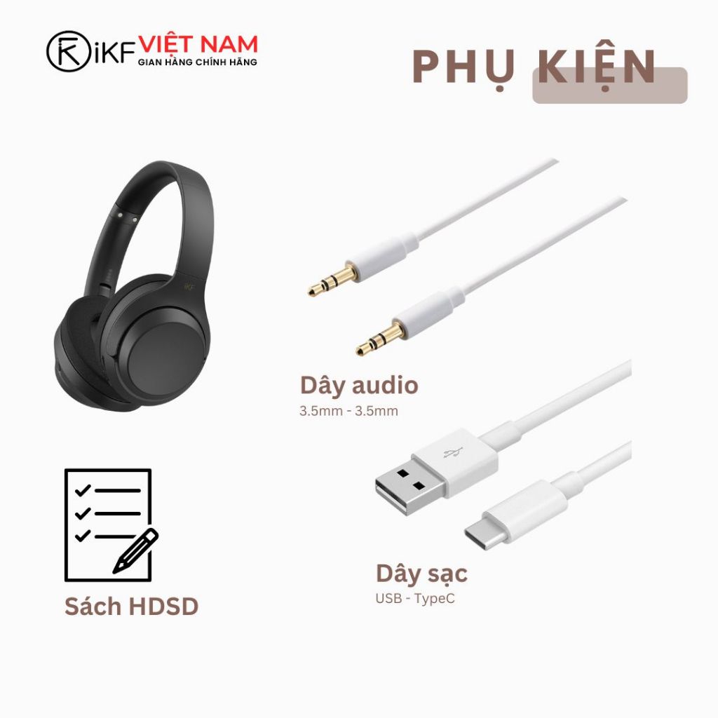 Tai nghe iKF T1, Âm bass mạnh mẽ, pin trâu 50H, kết nối 2 thiết bị - Bảo hành 12 tháng | BigBuy360 - bigbuy360.vn