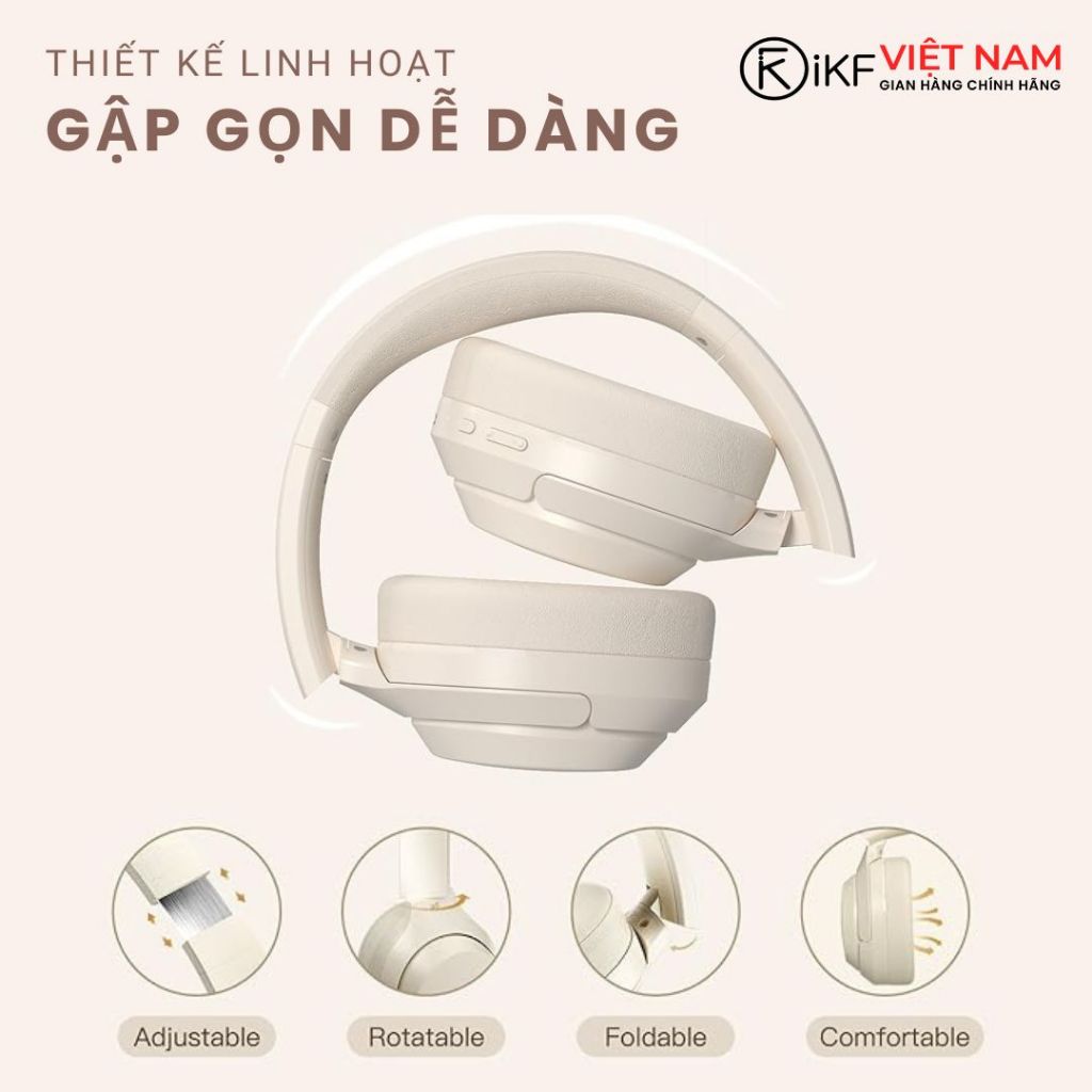 Tai nghe iKF T1, Âm bass mạnh mẽ, pin trâu 50H, kết nối 2 thiết bị - Bảo hành 12 tháng | BigBuy360 - bigbuy360.vn