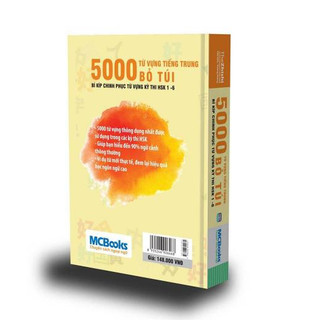 Sách - 5000 từ vựng tiếng Trung bỏ túi – Bí kíp chinh phục từ vựng kỳ thi HSK 1 – 6 Mcbooks