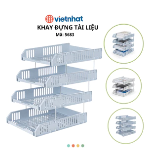 Khay Đựng Tài Liệu 3 Tầng 4 Tầng Chính Hãng Việt Nhật (5683)
