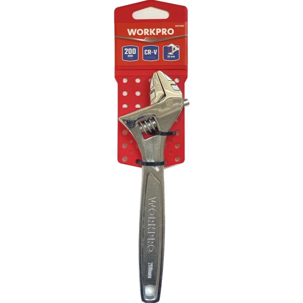 Mỏ lết/cờ lê dòng HEAVY DUTY có điều chỉnh thép CrV WORKPRO kích thước 150-200-250-300mm độ mở ngàm tối đa 24-30-35-40mm