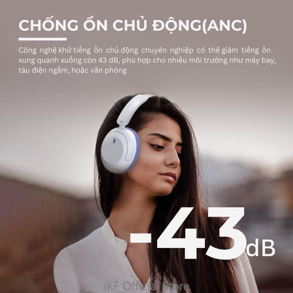 Tai nghe Bluetooth iKF T3, Chống ồn chủ động đỉnh cao, Bass mạnh, Đeo cực êm ái - Bảo hành 12 tháng | BigBuy360 - bigbuy360.vn