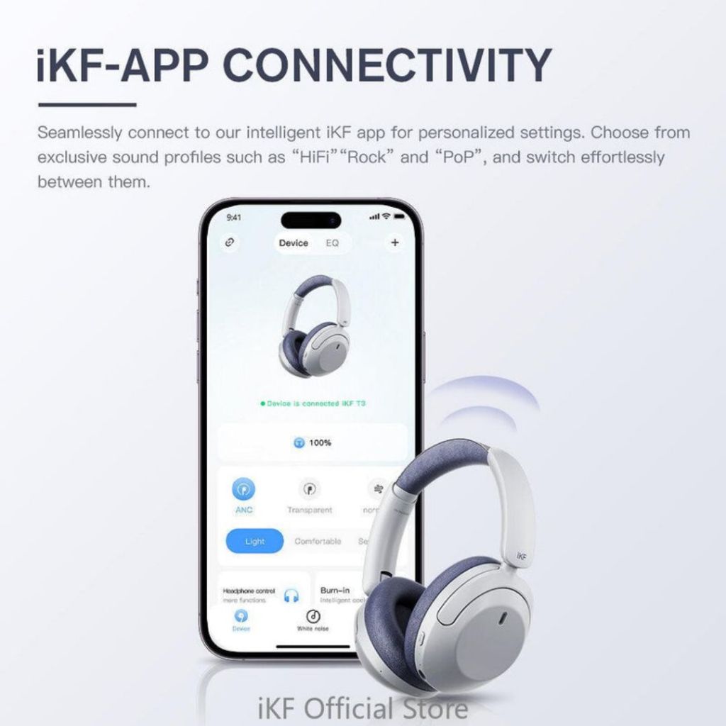 Tai nghe Bluetooth iKF T3, Chống ồn chủ động đỉnh cao, Bass mạnh, Đeo cực êm ái - Bảo hành 12 tháng | BigBuy360 - bigbuy360.vn