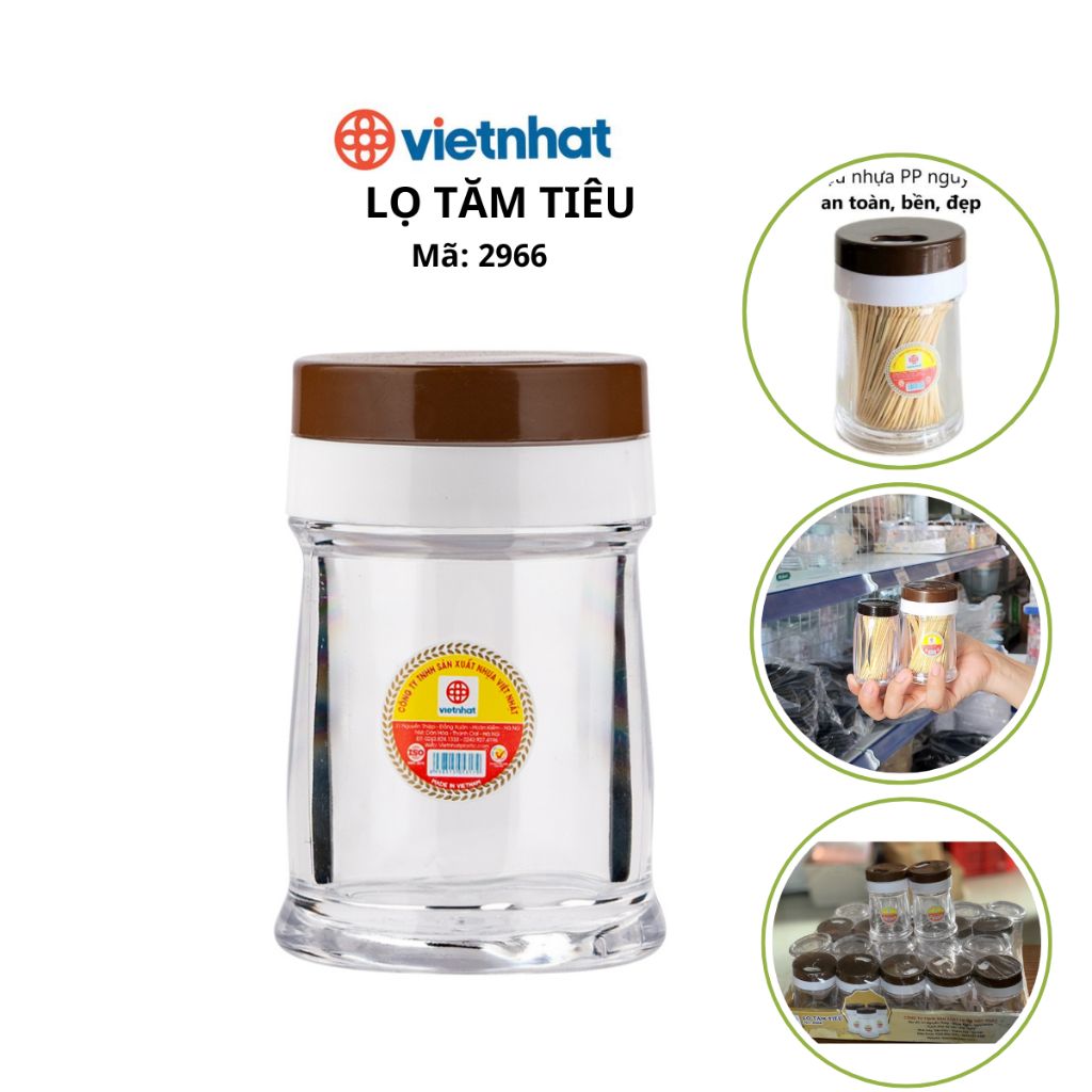 Lọ Tăm Tiêu Chính Hãng Việt Nhật ( mã 2966)