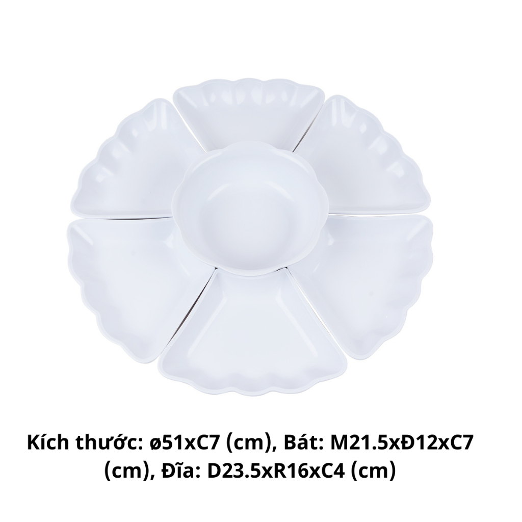 Bộ Bát Hoa Mặt Trời Nhựa PP Bảo Vệ Sức Khỏe Chuyên Dùng Cúng Gia Tiên Chính Hãng Việt Nhật