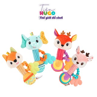 Lục lạc vải sắc màu cầm tay, treo nôi cho bé, chuông tay kích thích giác quan