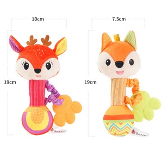 Lục lạc vải sắc màu cầm tay, treo nôi cho bé, chuông tay kích thích giác quan