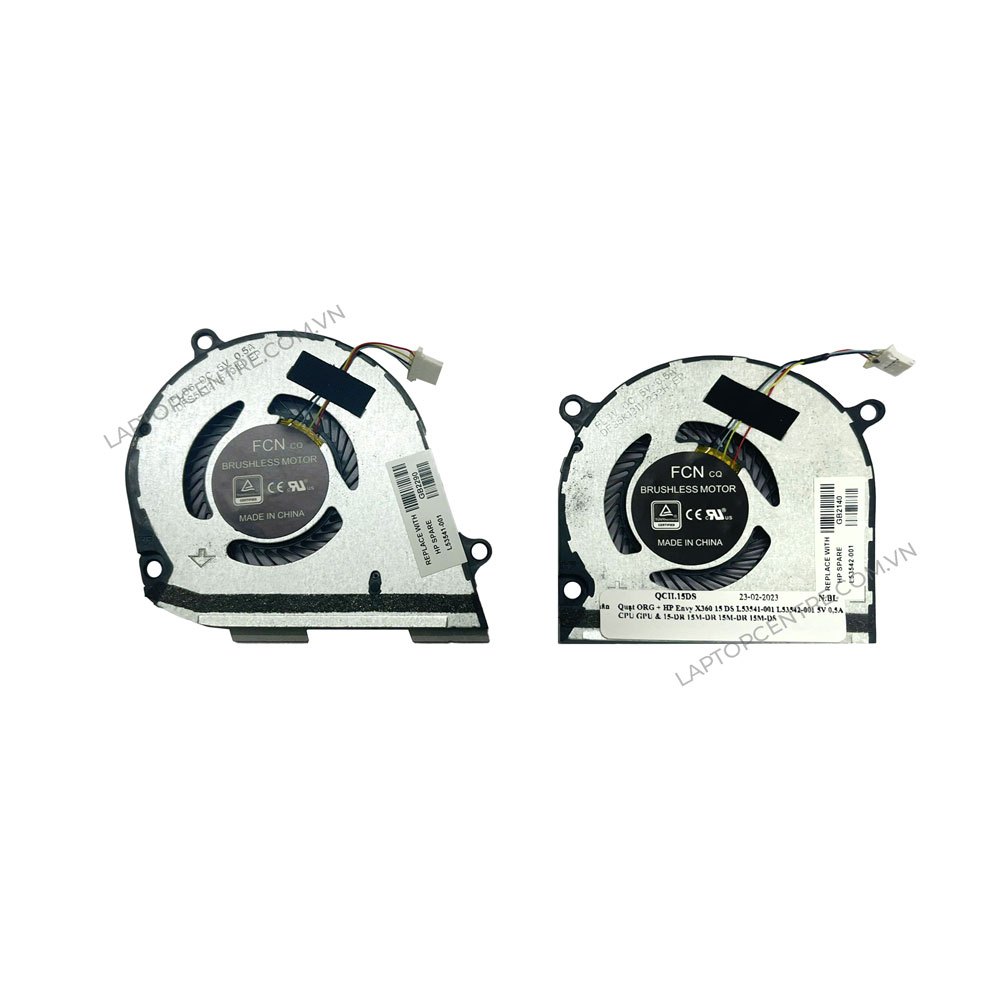 QUẠT ORG + HP ENVY X360 L53541-001 L53542-001 5V 0,5A 4 CHÂN CPU GPU