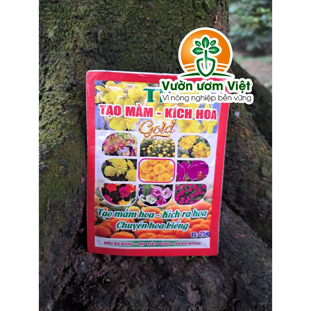 Phân bón TẠO MẦM KÍCH HOA GOLD kích bông, tạo nụ nhanh, nụ day khỏe, hoa to đẹp - 25gr