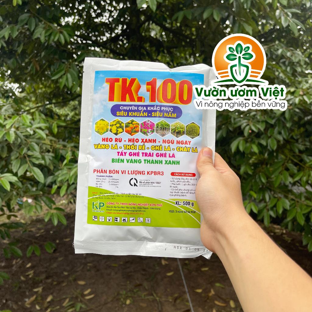 Phân bón TK.100 phục hồi cây trồng, ngăn ngừa héo xanh, ghẻ sẹo, biến vàng lá thành xanh - 500gr