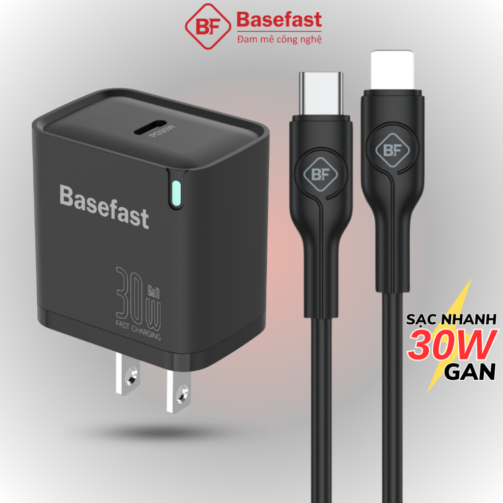 Bộ sạc nhanh 20W 30W Basefast Củ sạc chống quá tải nhiệt dùng cho dòng Phone xs 11 12 13 14 pro max