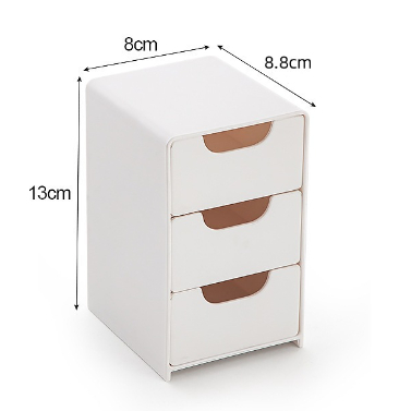 Tủ mini 3 ngăn kéo để bàn Muji dupe Xinh Xắn Decor Trang Trí Bàn Học