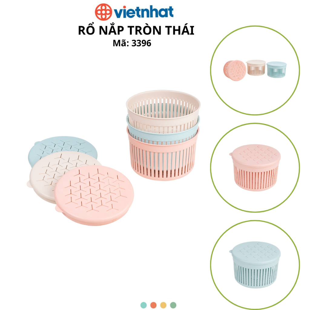 Rổ Nắp Tròn Thái Chính Hãng Việt Nhật (mã 3396)