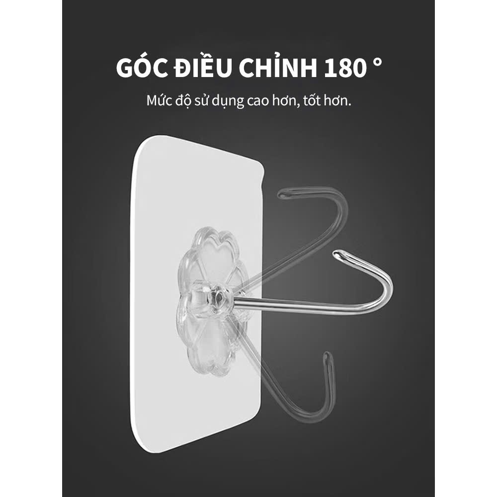 [COMBO 10]Móc Siêu Dính Treo Đồ Dán Tường Chịu Lực Tốt,  MÓC DÁN TƯỜNG TRONG SUỐT - MOCDANTUONG78