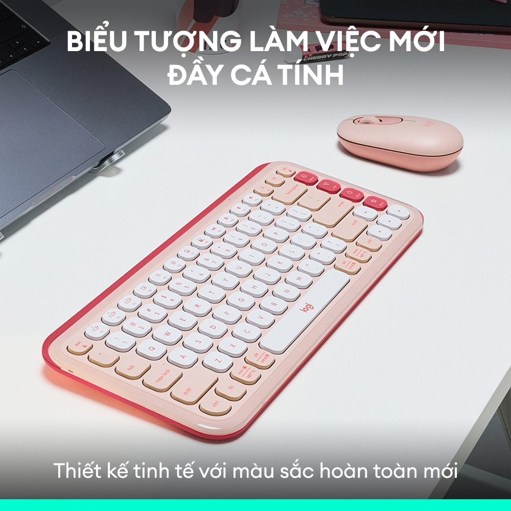Combo Chuột & Bàn Phím Bluetooth Logitech POP ICON COMBO - Gõ yên tĩnh, phím lập trình, Easy-Switch | BigBuy360 - bigbuy360.vn