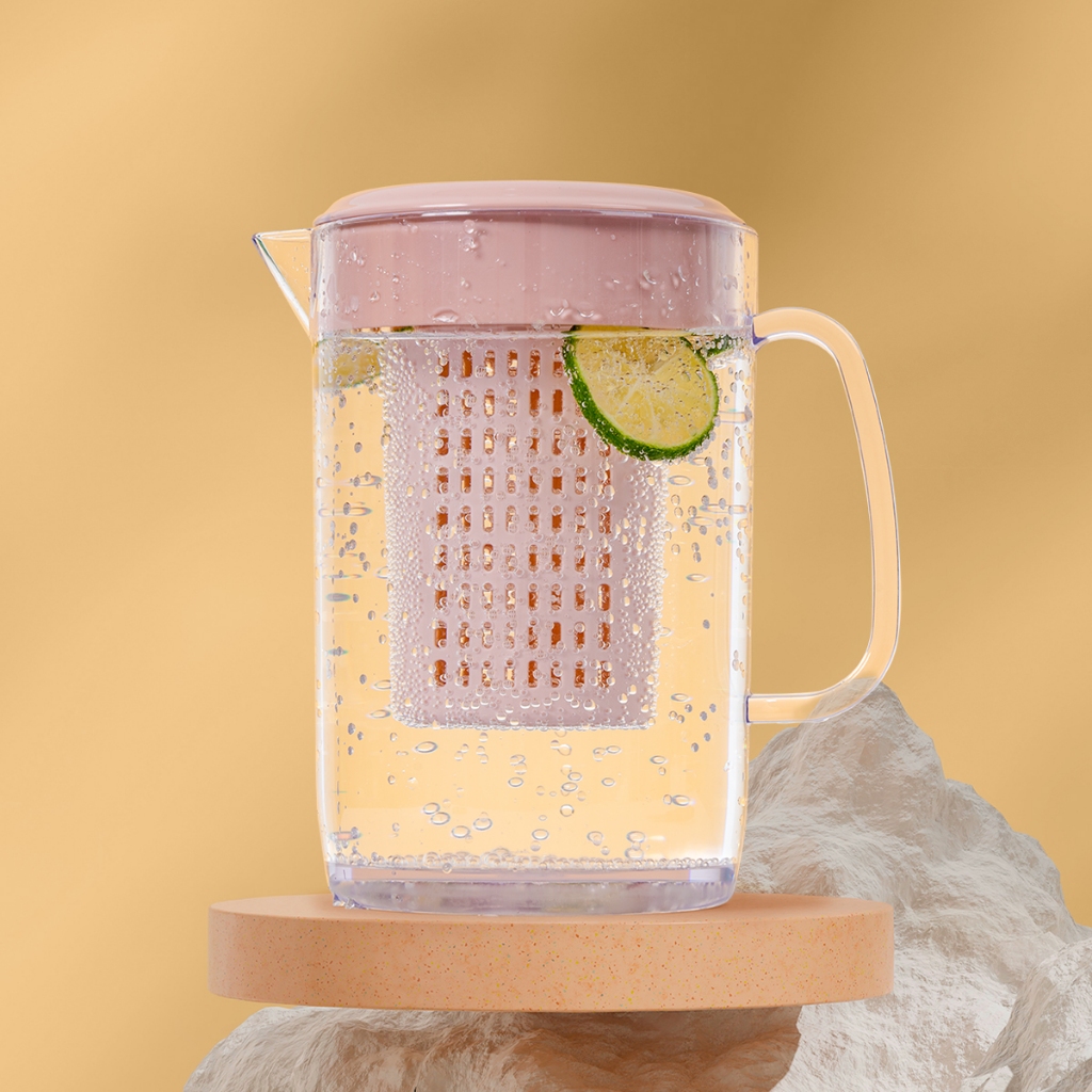 Ca Kính Có Lõi Lọc, Ca lọc trà, Ca lọc cặn dung tích 1500ml 1800ml Chính Hãng Việt Nhật