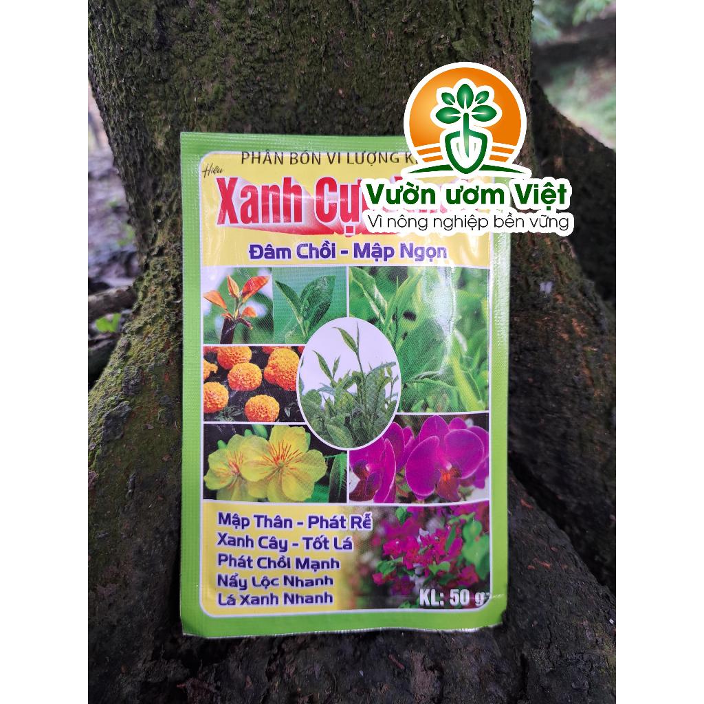 Phân bón lá XANH CỰC XANH nuôi dưỡng bộ lá khỏe mạnh, xanh mướt dày, hạn chế sâu bệnh - 50gr