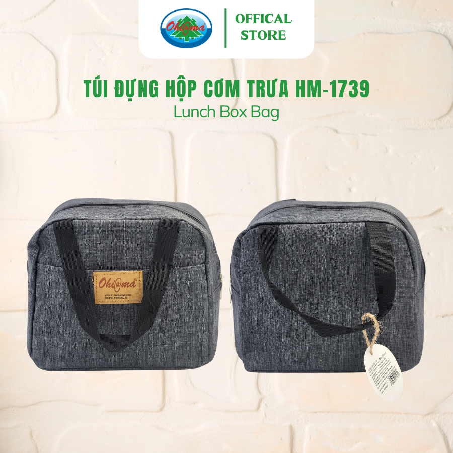 Ảnh Túi Đựng Hộp Cơm Trưa Ohiama Lunch Box Bag HM-1739 Chính Hãng (Giao Màu Ngầu Nhiên) 3