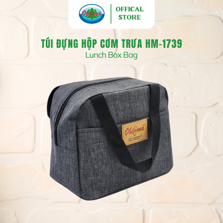 Ảnh Túi Đựng Hộp Cơm Trưa Ohiama Lunch Box Bag HM-1739 Chính Hãng (Giao Màu Ngầu Nhiên) 2