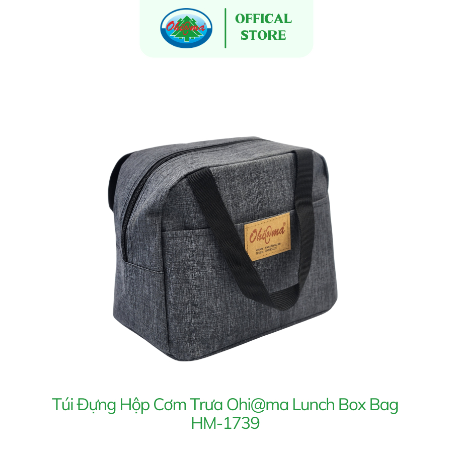 Ảnh Túi Đựng Hộp Cơm Trưa Ohiama Lunch Box Bag HM-1739 Chính Hãng (Giao Màu Ngầu Nhiên) 4