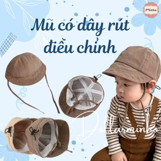 Mũ Vành Thêu Tên cho bé từ sơ sinh đến 18 tháng, mang phong cách Hàn Quốc chất liệu mềm mại cho bé